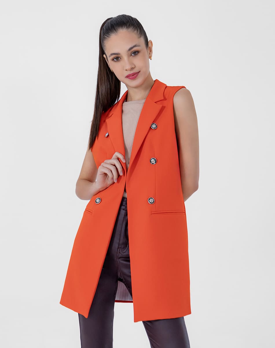 Chaleco Largo Para Mujer