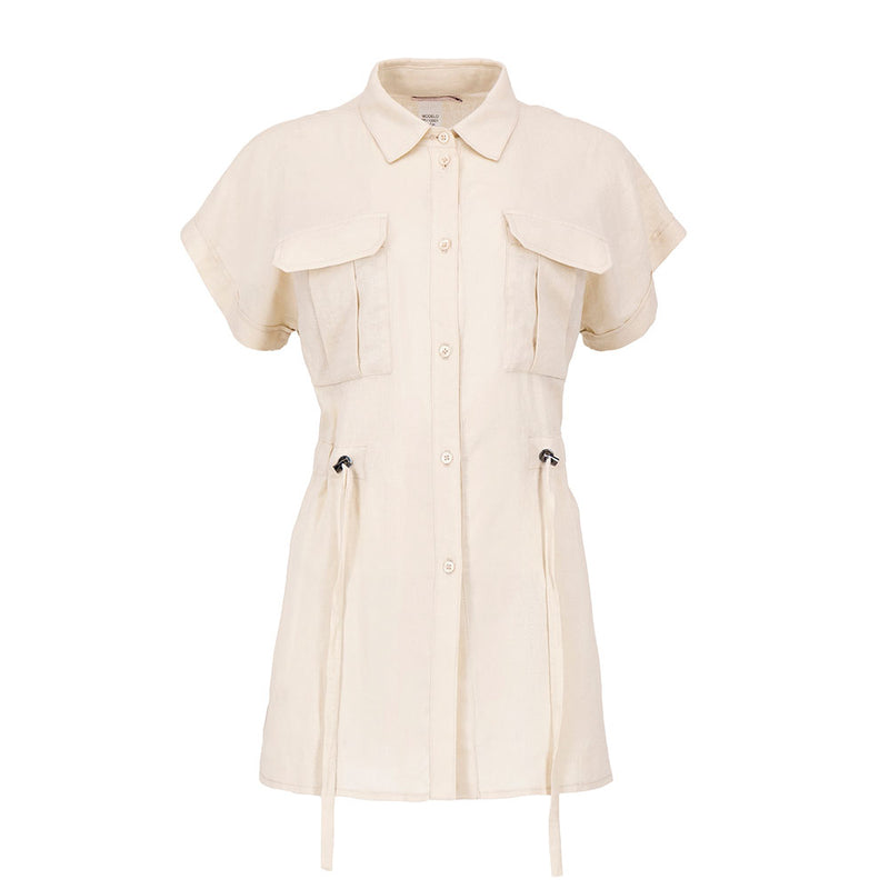 Blusa Estilo Safari con Cintura Ajustable