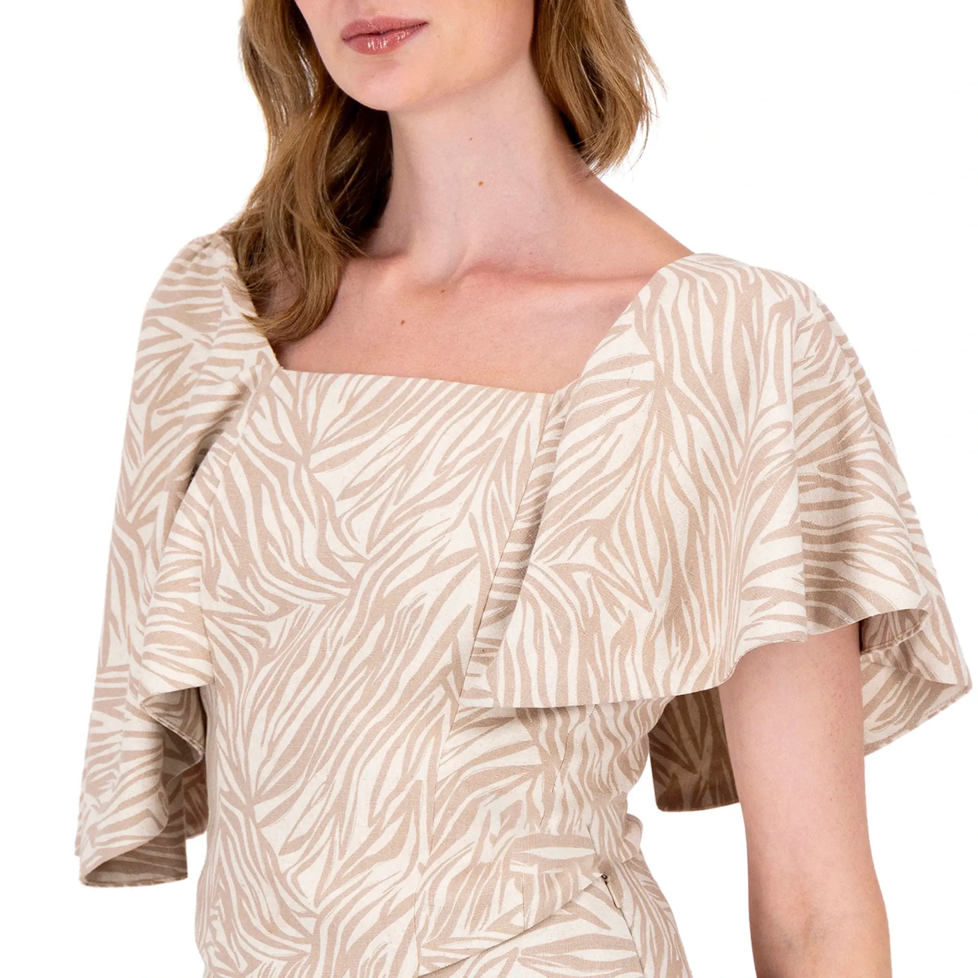 Blusa de Manga Amplia con Estampado