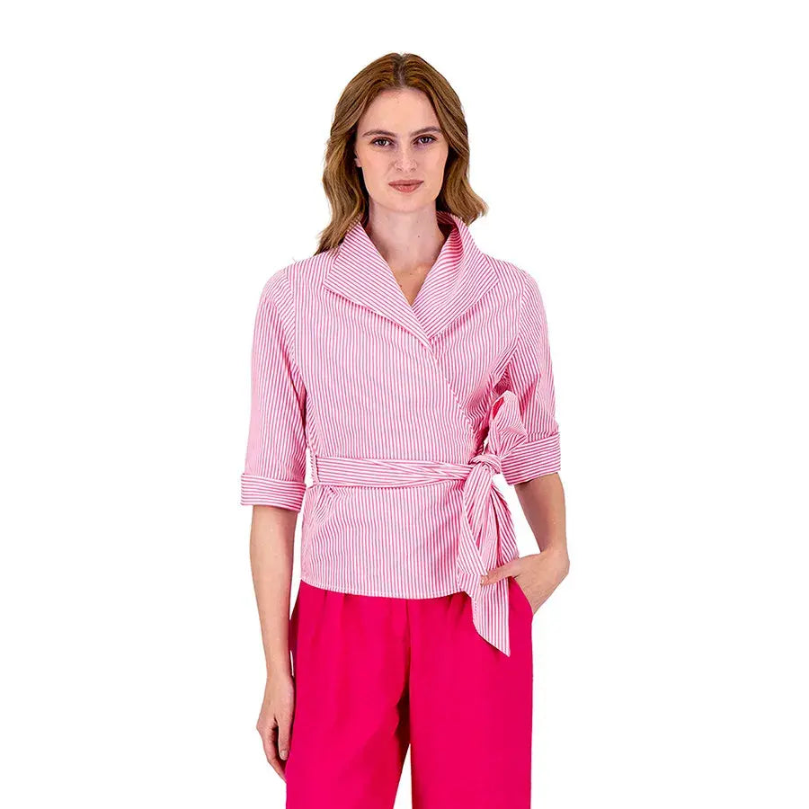 Blusa Cruzada con Lazo Lateral
