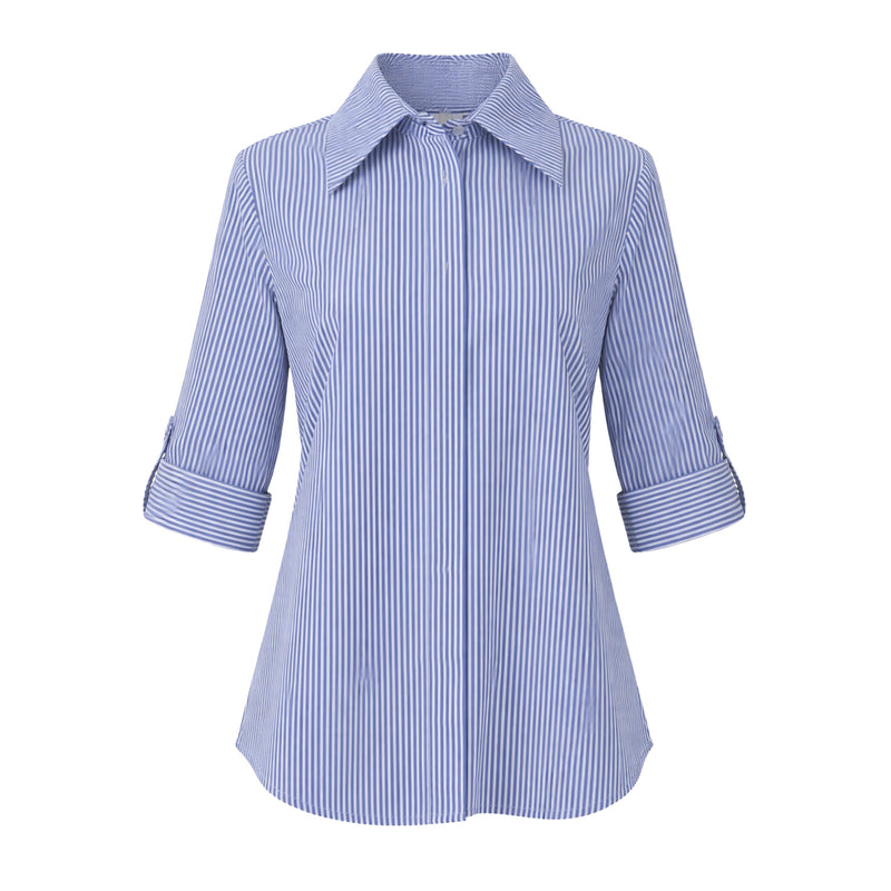 Blusa de Cuello Ancho con Moño y Elevador de Manga