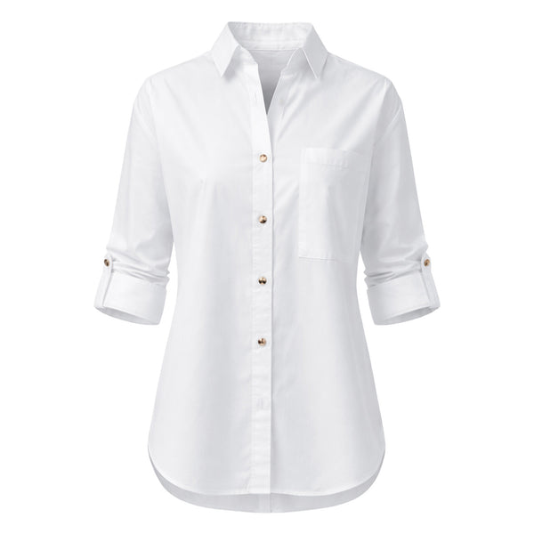 Blusa de Manga Larga con Cuello Camisero