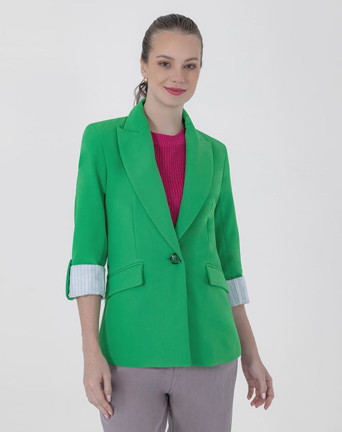 Blazer Contemporáneo con Forro a Rayas