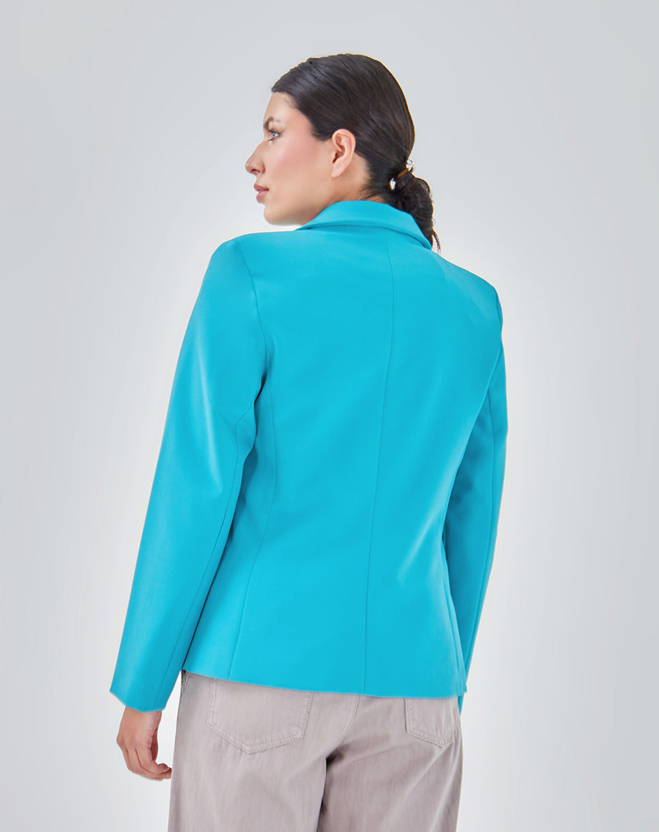 Blazer con botón al frente y solapa