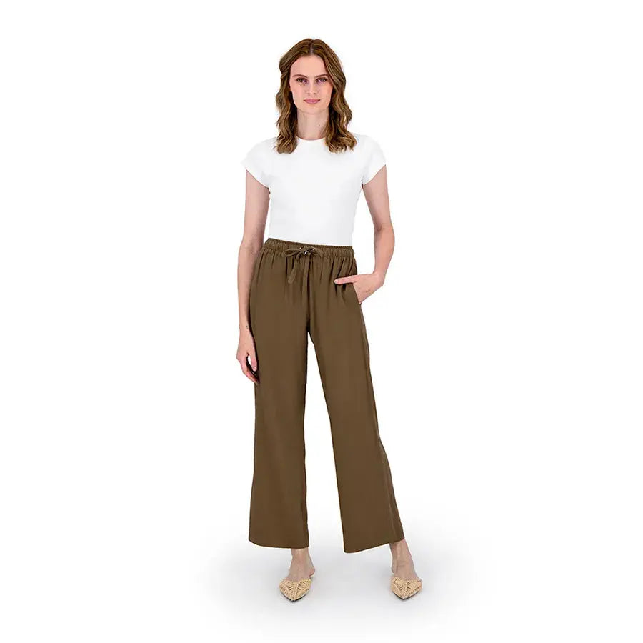 Pantalón Tipo Palazzo con Jareta en Cintura