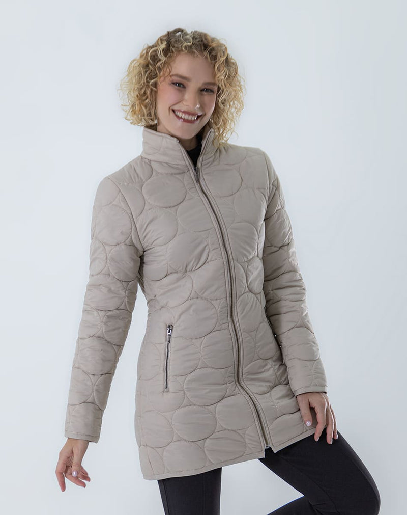 Chamarra Circular Cuello Mao