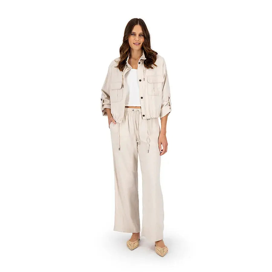 Blusa Safari de Cuello Alto