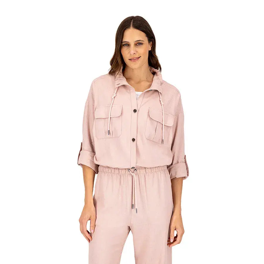 Blusa Safari de Cuello Alto