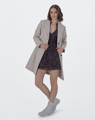 Abrigo Midi Con Cuello V