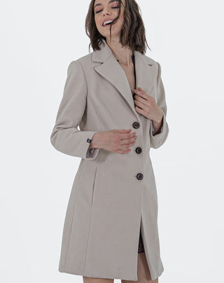 Abrigo Midi Con Cuello V
