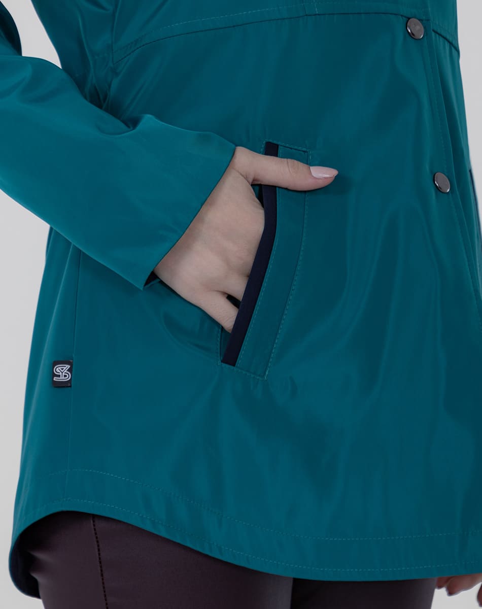 Gabardina Doble Vista Con Gorro