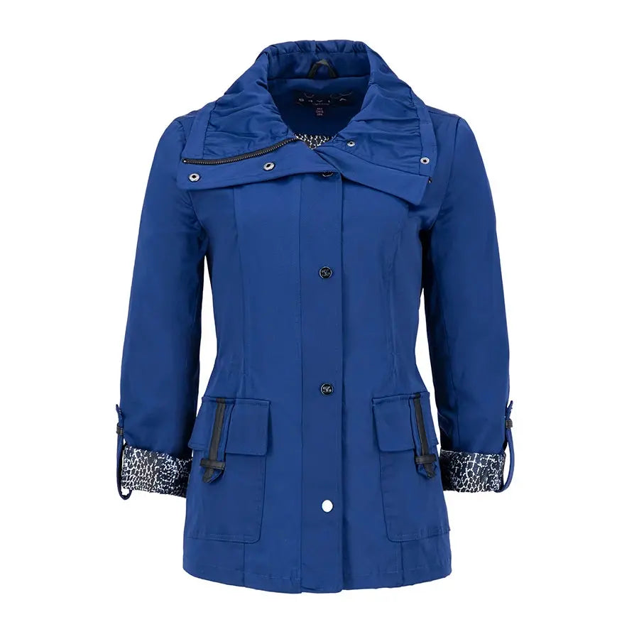 Gabardina con Drapeado en Cuello