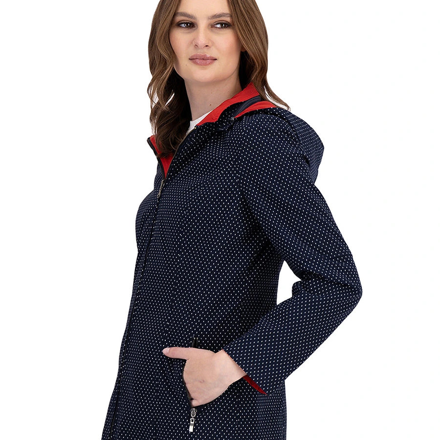 Gabardina de Doble Vista con Estampado