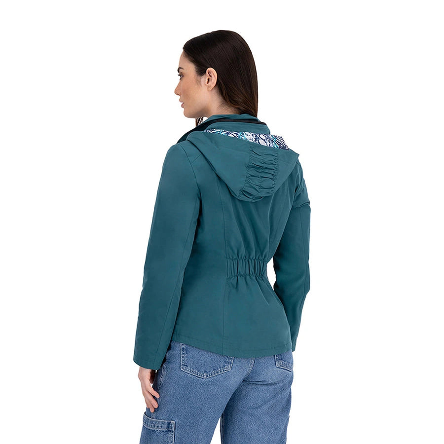Gabardina con Fruncido Delantero