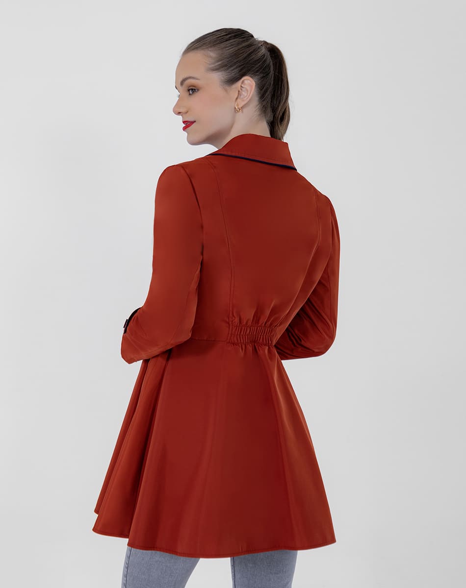 Gabardina Corta de Solapa