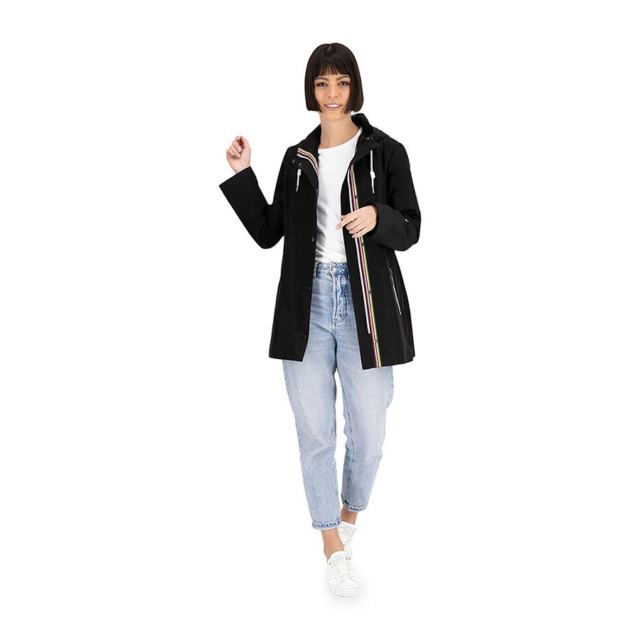 Gabardina Con Cinta Tipo Deportiva