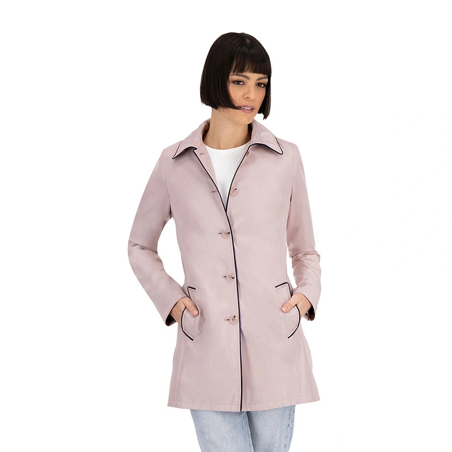 Gabardina con Cuello Alto