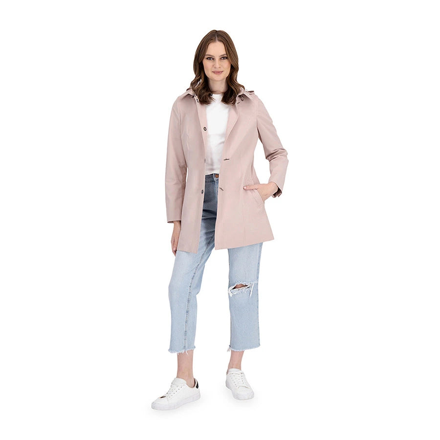 Gabardina con Botones Tubulares