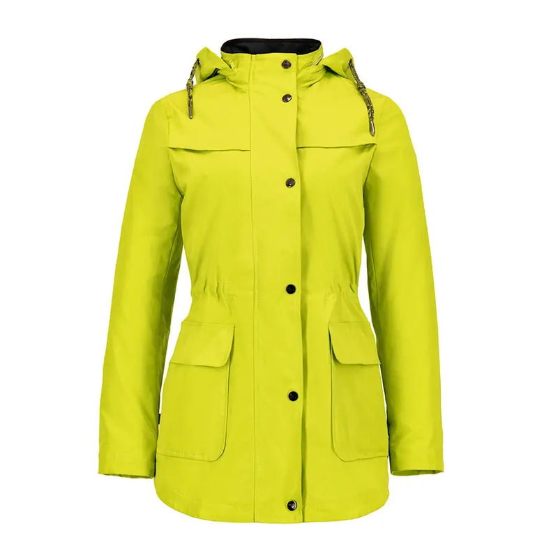 Gabardina con Contraste de Color y Gorro Ajustable