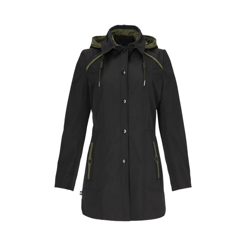Gabardina Sport con Ribete, Capucha y Broches Frontales