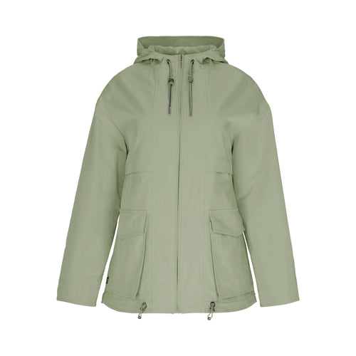 Gabardina Casual con Capucha Integrada