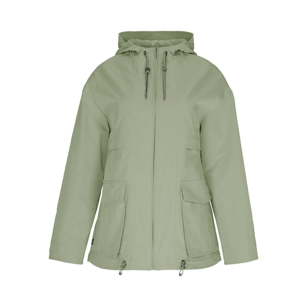 Gabardina Casual con Capucha Integrada y Jareta Ajustable
