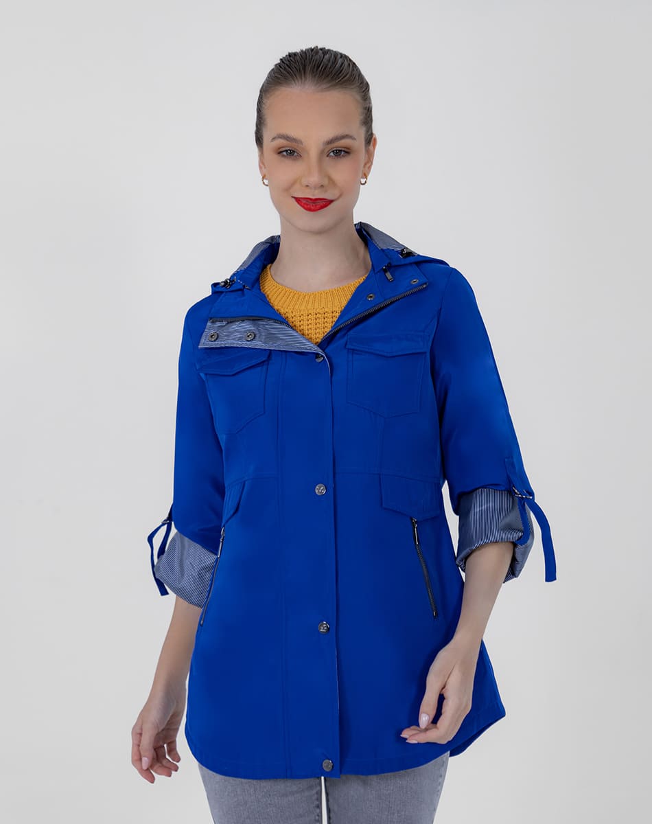 Gabardina con Gorro Desmontable