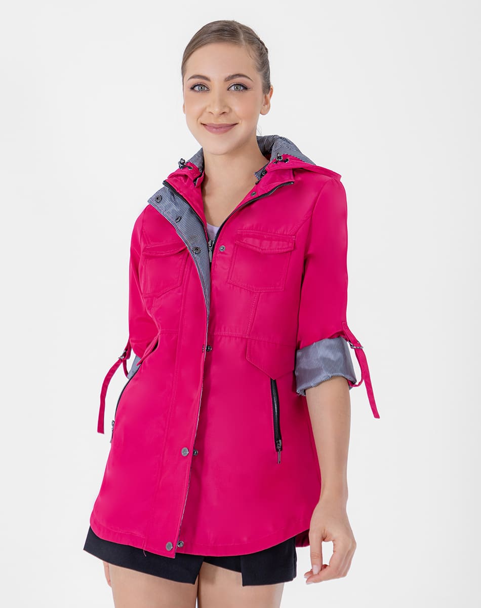 Gabardina con Gorro Desmontable