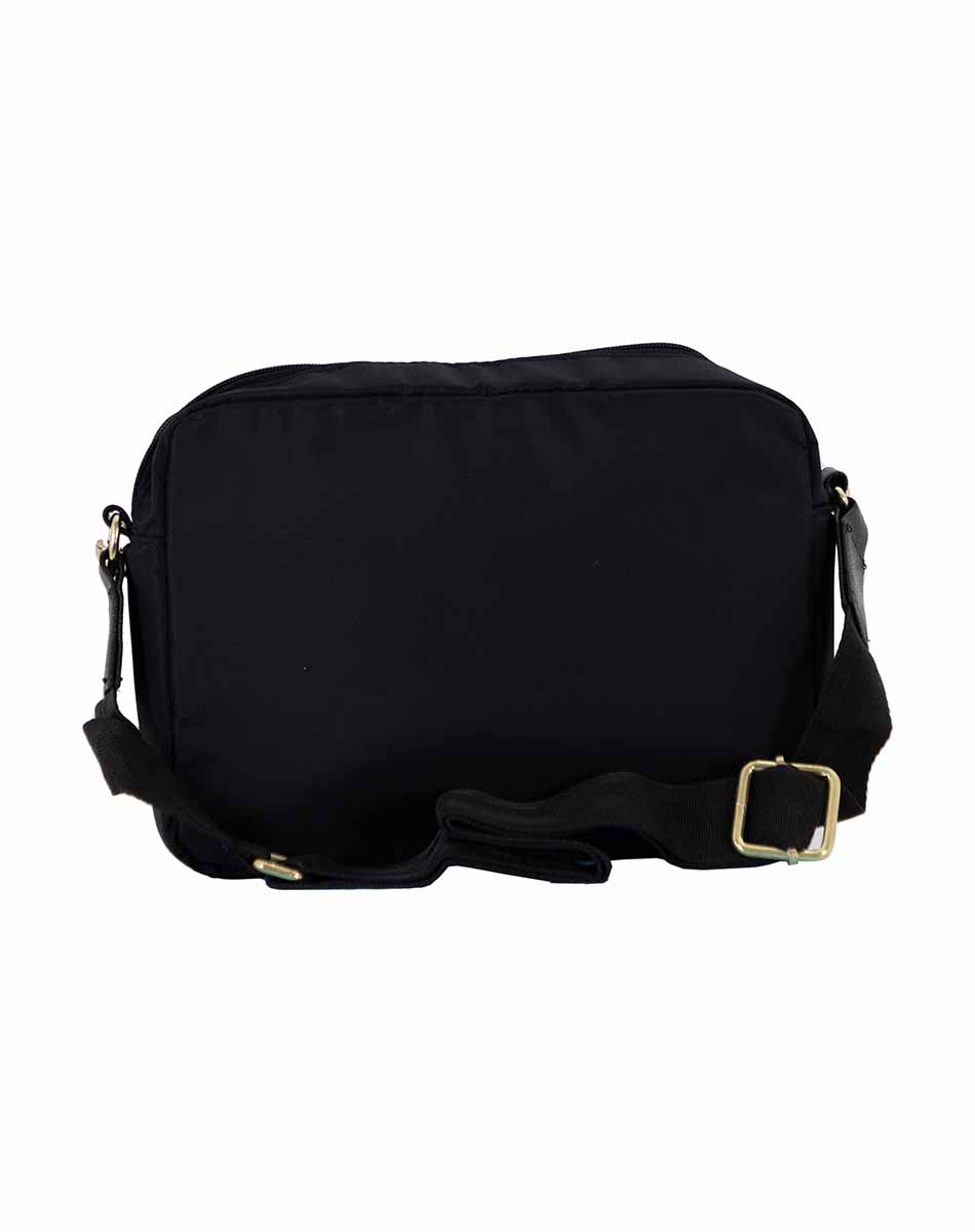 Bolsa crossbody acolchada con cierre al frente