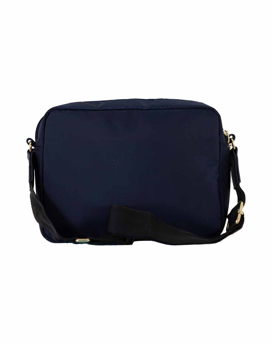 Bolsa crossbody acolchada con cierre al frente