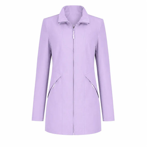Gabardina Minimalista de Cuello Alto