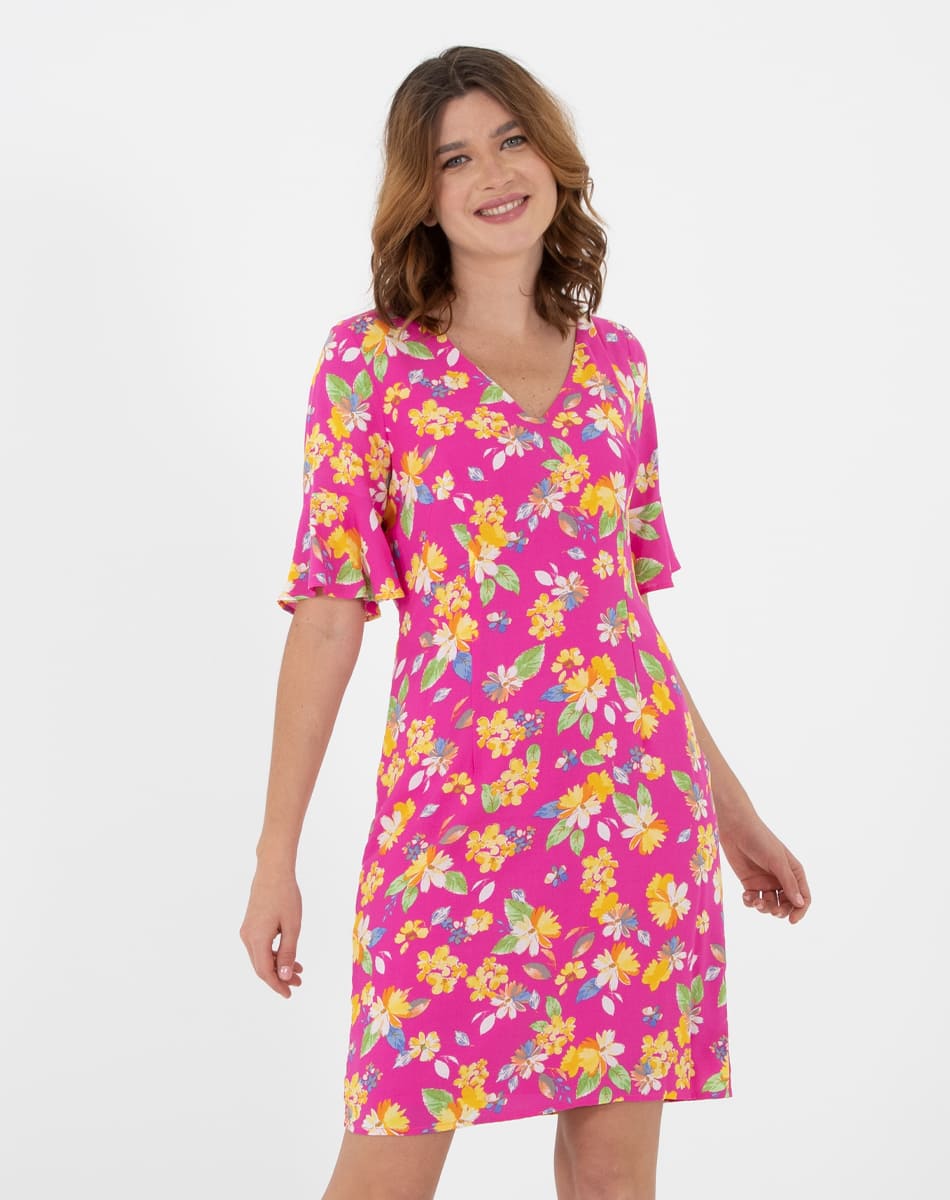 Vestido Floral Cuello V
