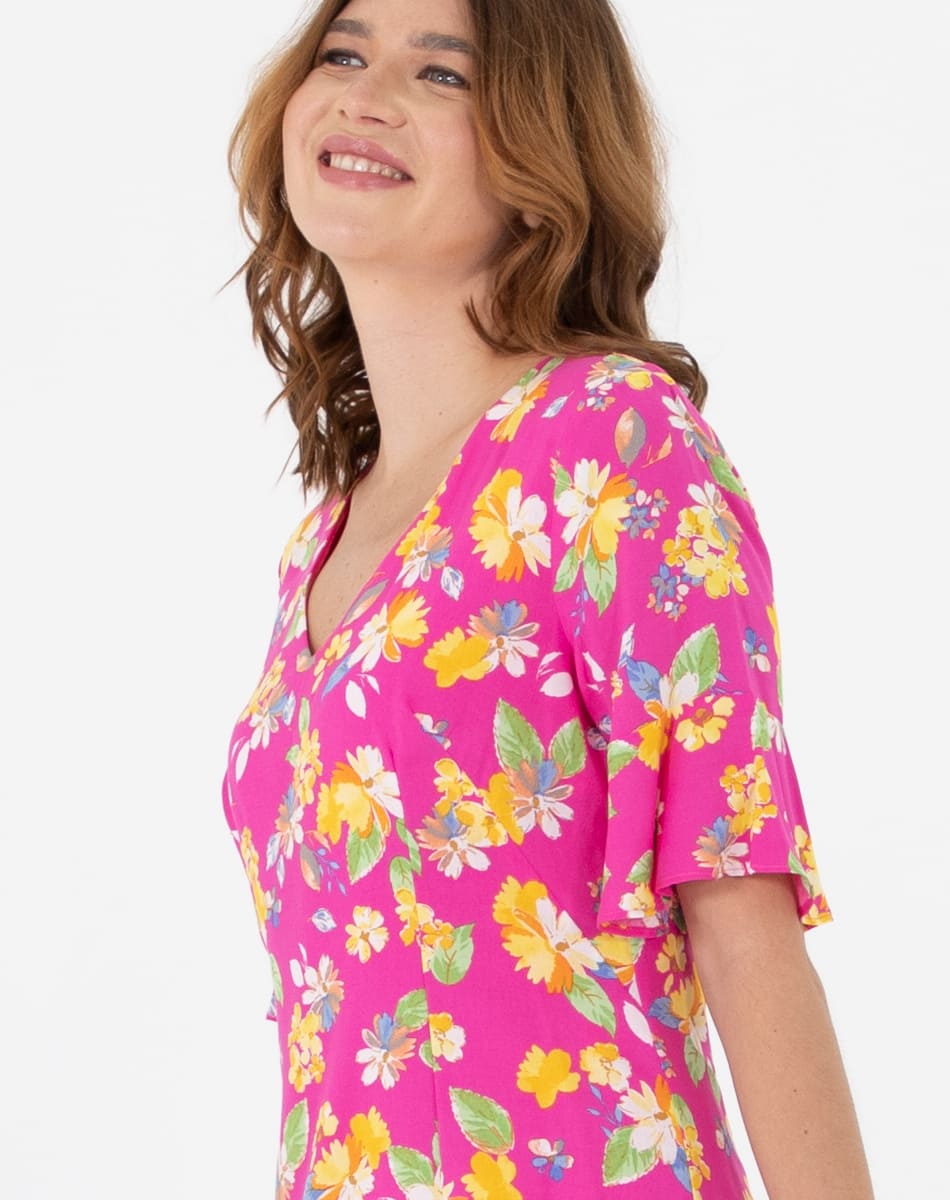 Vestido Floral Cuello V