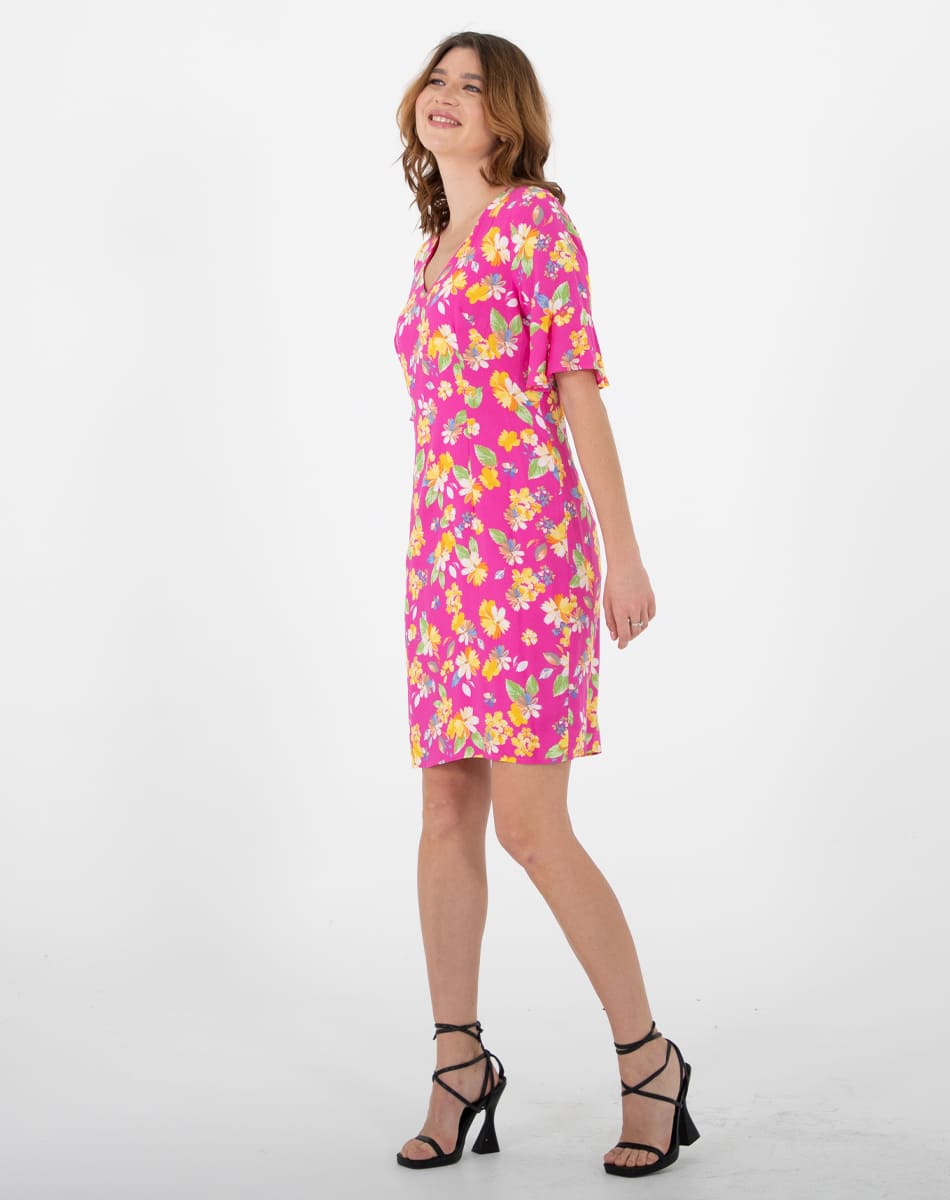 Vestido Floral Cuello V