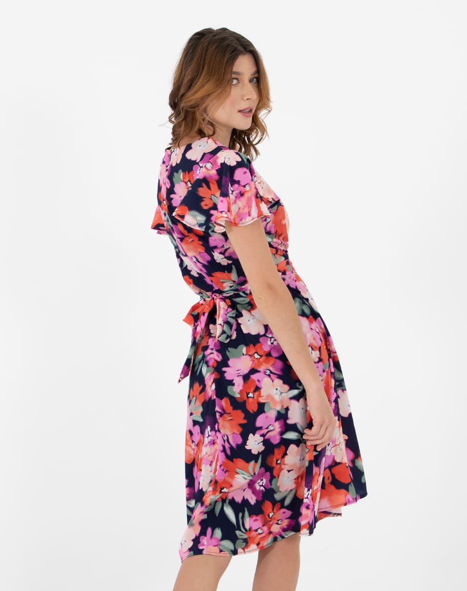 Vestido Con Manga Corta