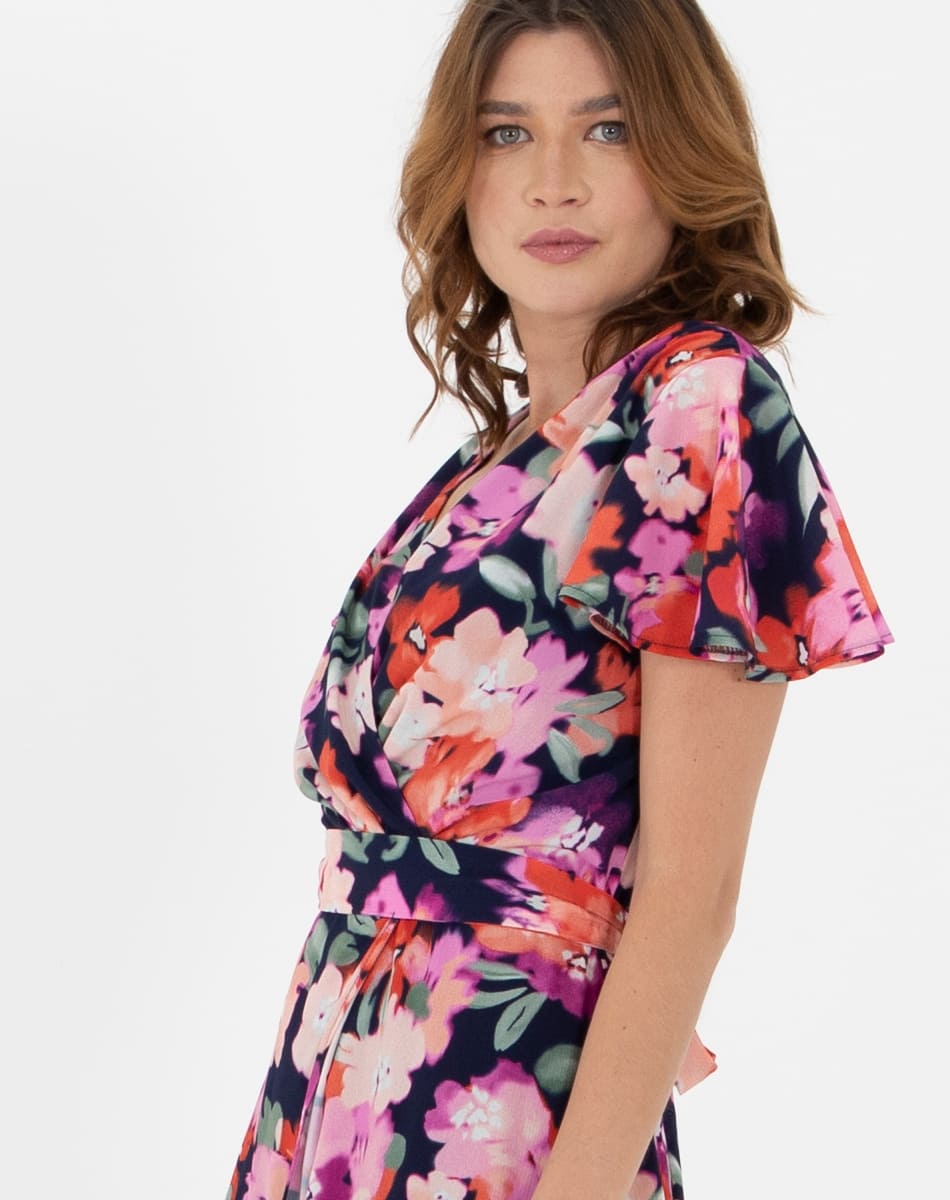 Vestido Con Manga Corta