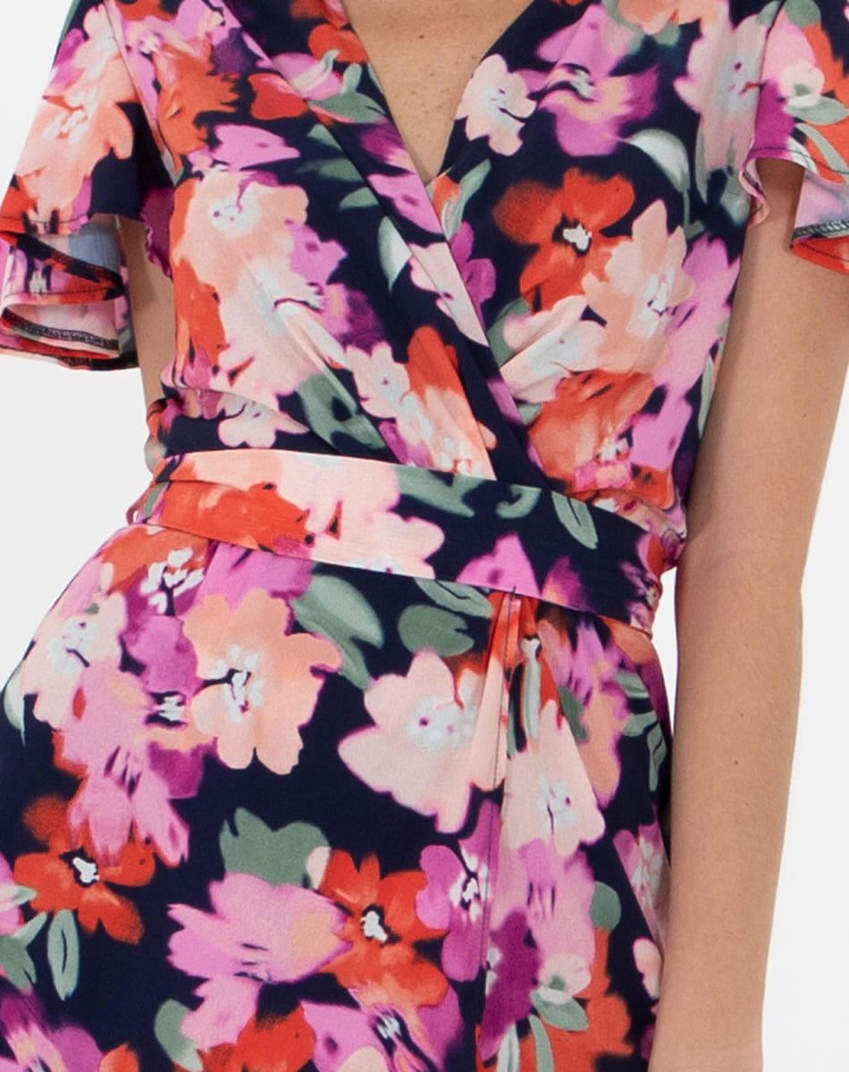 Vestido Con Manga Corta