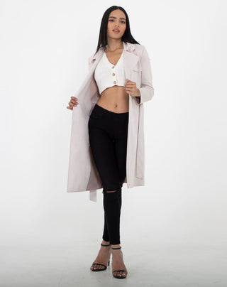 Gabardina Suede Larga