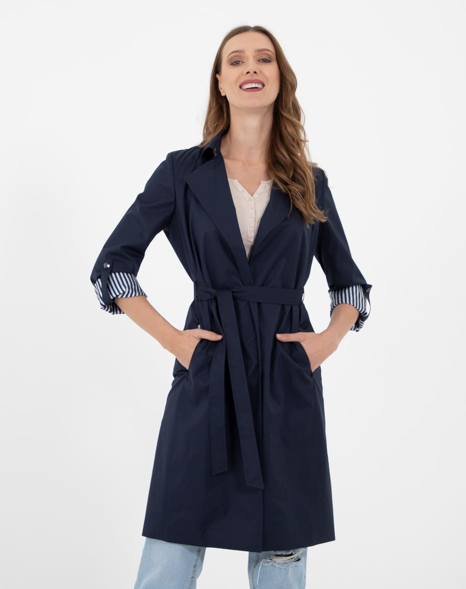 Gabardina Larga con Cinturón