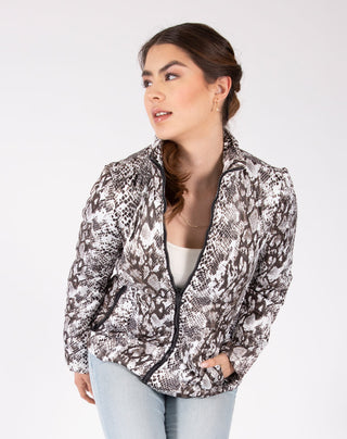 Chamarra Estampado Piel de Serpiente