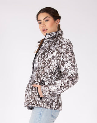 Chamarra Estampado Piel de Serpiente