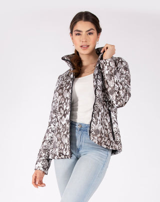 Chamarra Estampado Piel de Serpiente