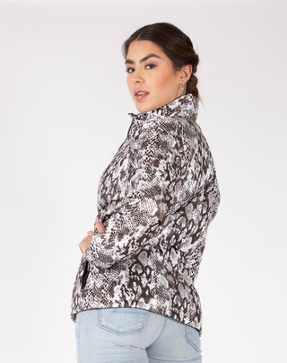 Chamarra Estampado Piel de Serpiente