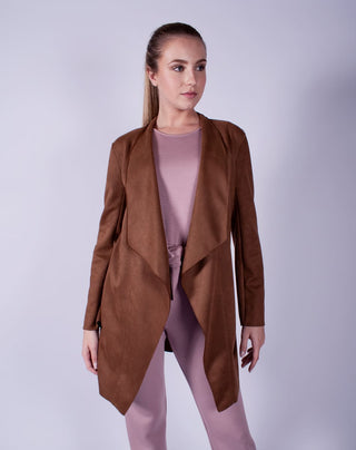 Abrigo suede T75082