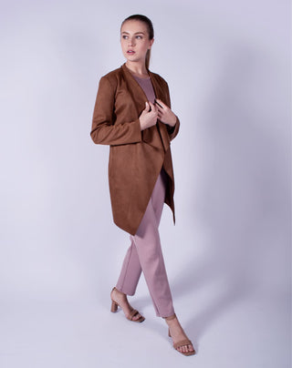 Abrigo suede T75082