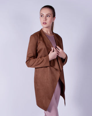 Abrigo suede T75082