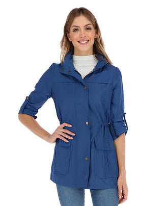 Gabardina con gorro y empacable T80593