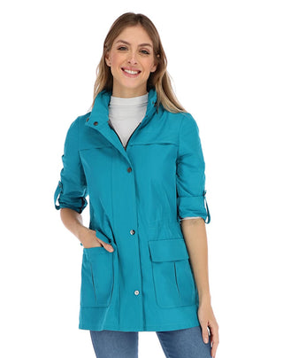 Gabardina con gorro y empacable T80593