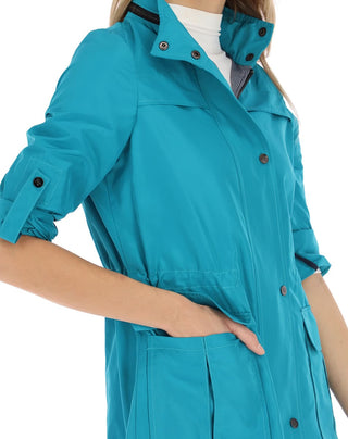 Gabardina con gorro y empacable T80593