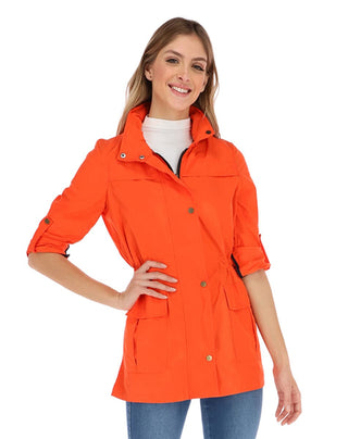Gabardina con gorro y empacable T80593